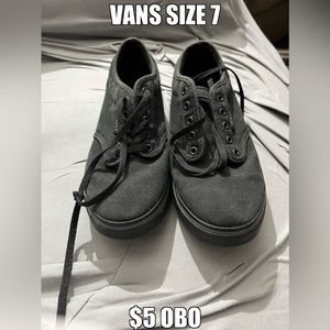 Ladies Black Vans Sz 7